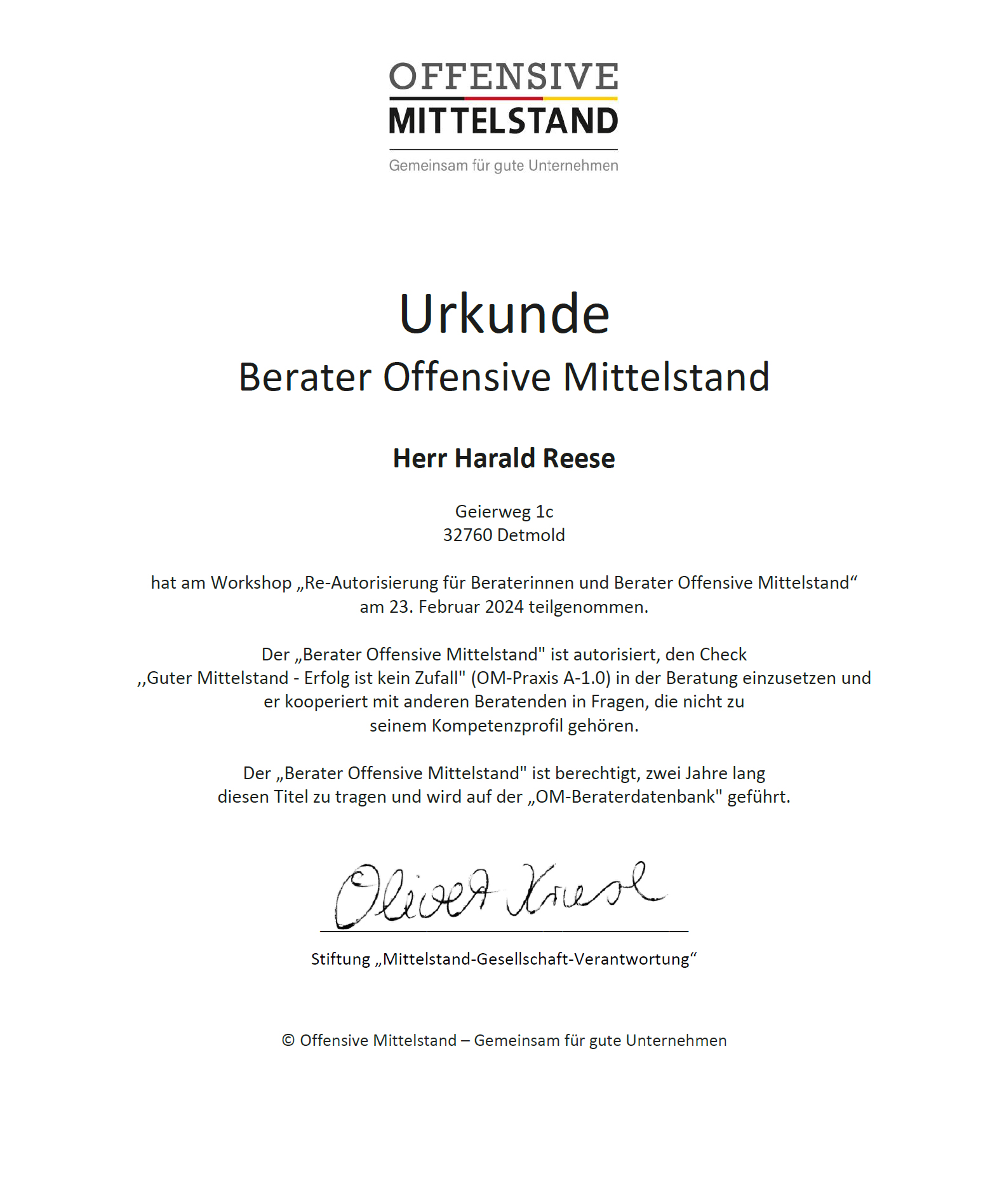 Autorisierter Berater